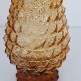 Vintage yellow glass vase