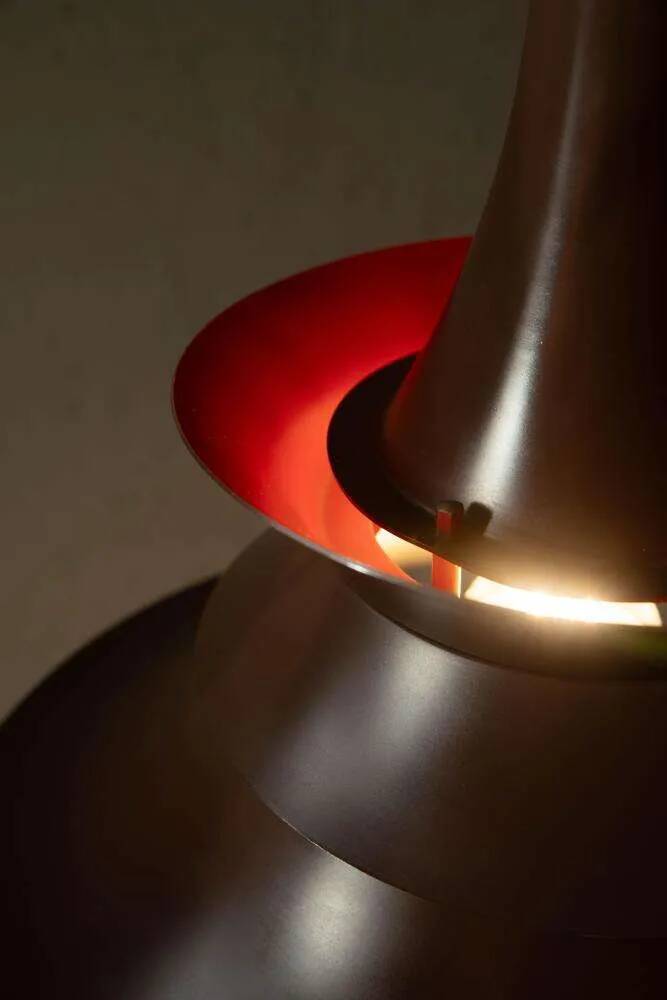 Vintage 1960s Danish design suspended lamp from the Space Age.