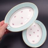 Pair of small cups or opaque porcelain ravines Model Duchess, St Amand Hamage