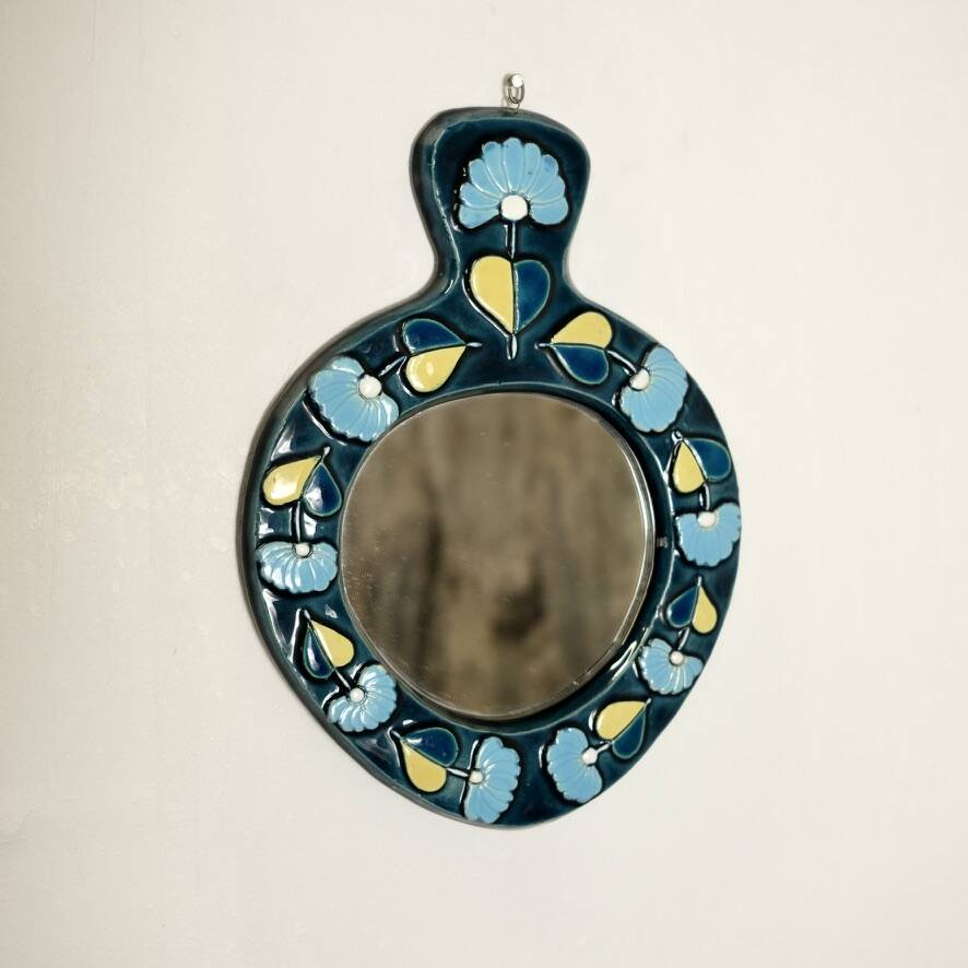 Ceramic mirror by Mithé Espelt, 1960s