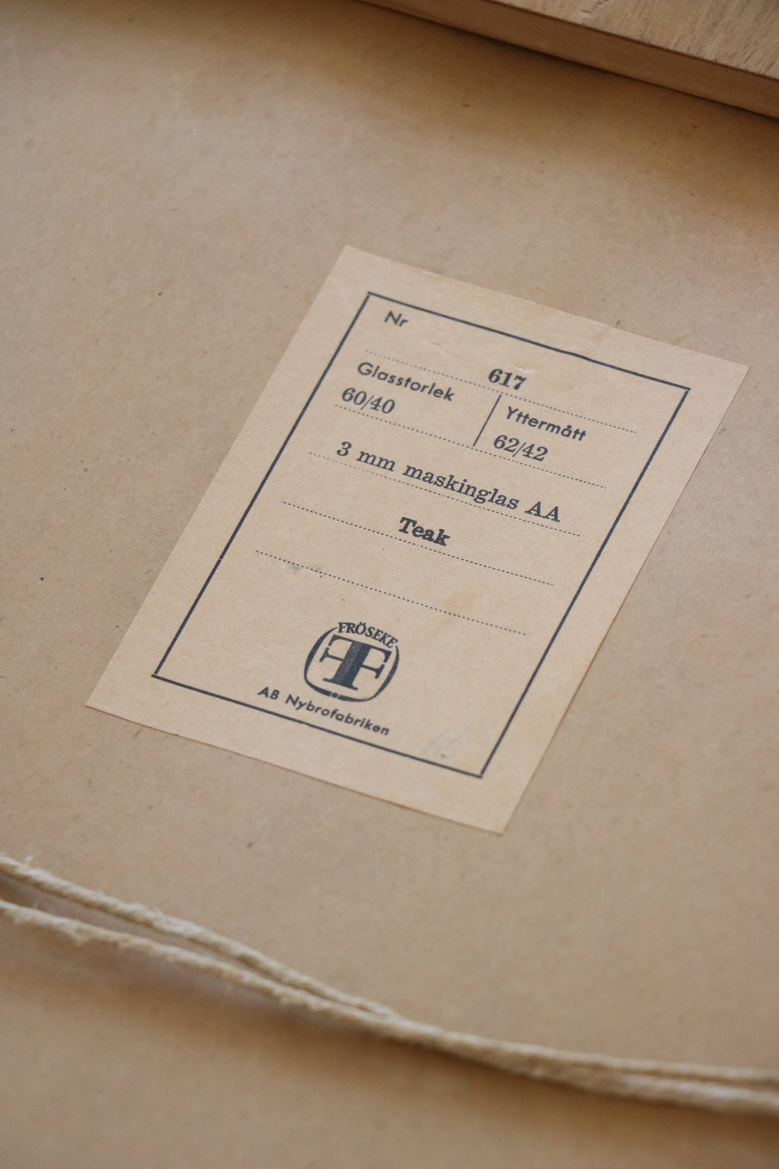 Teak mirror, Sweden, AB Nybrofabriken, Fröseke, 1960