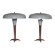 Pair of tripod lamps, 1950s design, bedside lamp, decor.