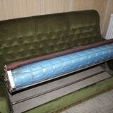 Vintage green velvet sofa