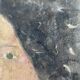 Huile sur toile portrait femme bijoux