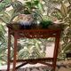Vintage carved wooden console and aesthetics
