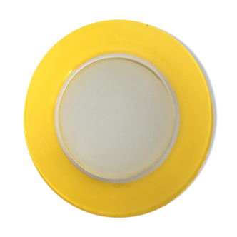 Assiette plate Duralex vintage jaune