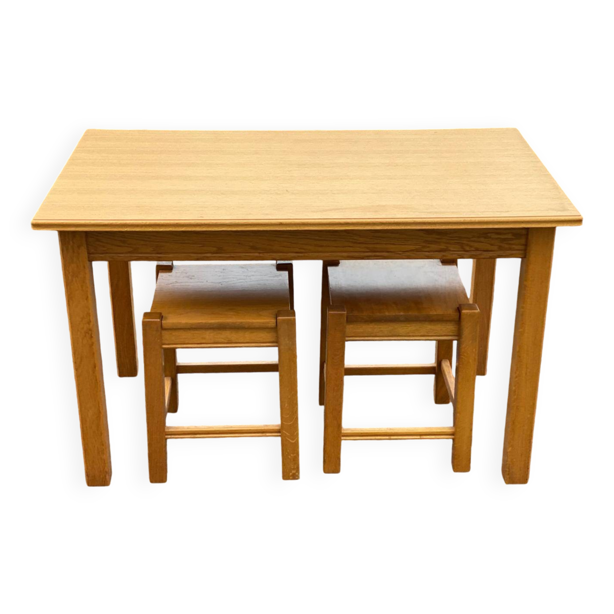 Scandinavian table 120cm and 2 stools
