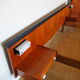Scandinavian style bed in 140 with two integrated nightstands and two night lights