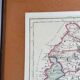 Old map of the Lot in its 66 x 66 Cm frame hand-delivered