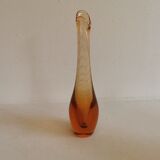 Golden orange orchid vase from Kastrup Glassworks 1950