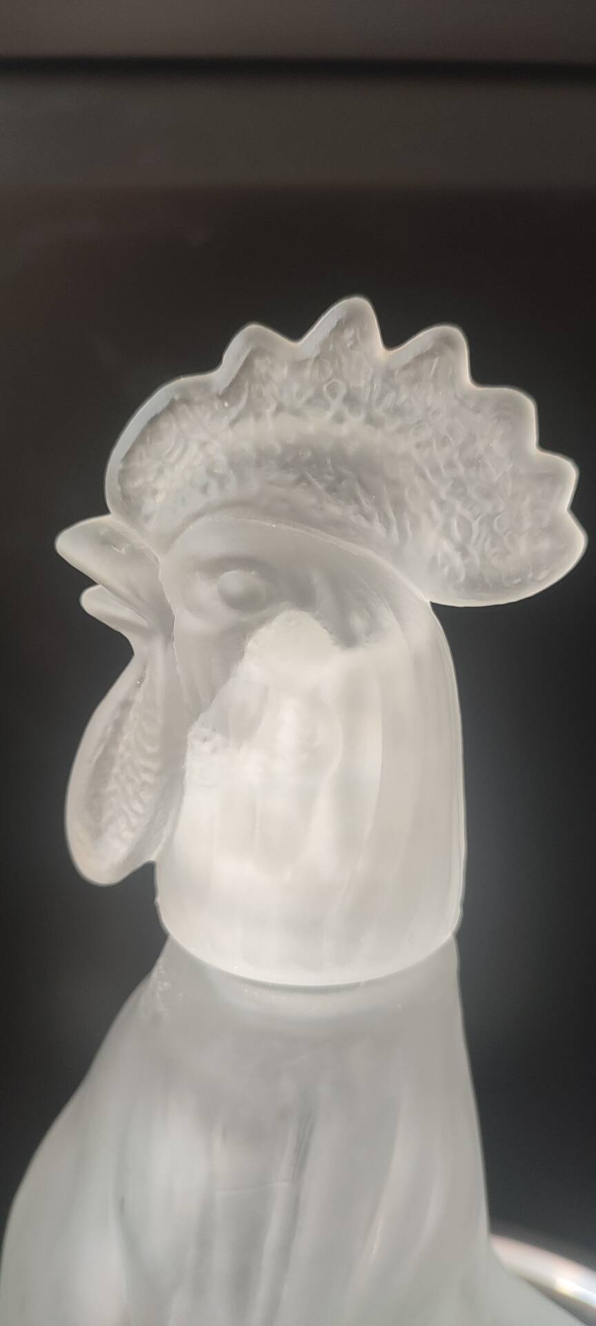 Zoomorphic carafe (28 cm) in Italian frosted glass - 1970s