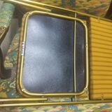 Series of 5 gilded folding Lafuma chairs circa 1960