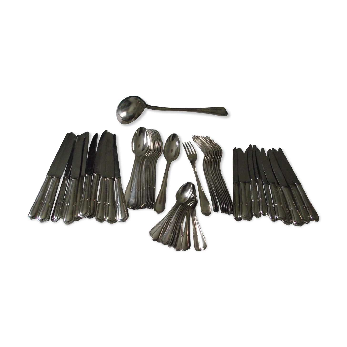 Cutlery set 61 pieces in silver metal from SFAM.