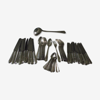 Cutlery set 61 pieces in silver metal from SFAM.