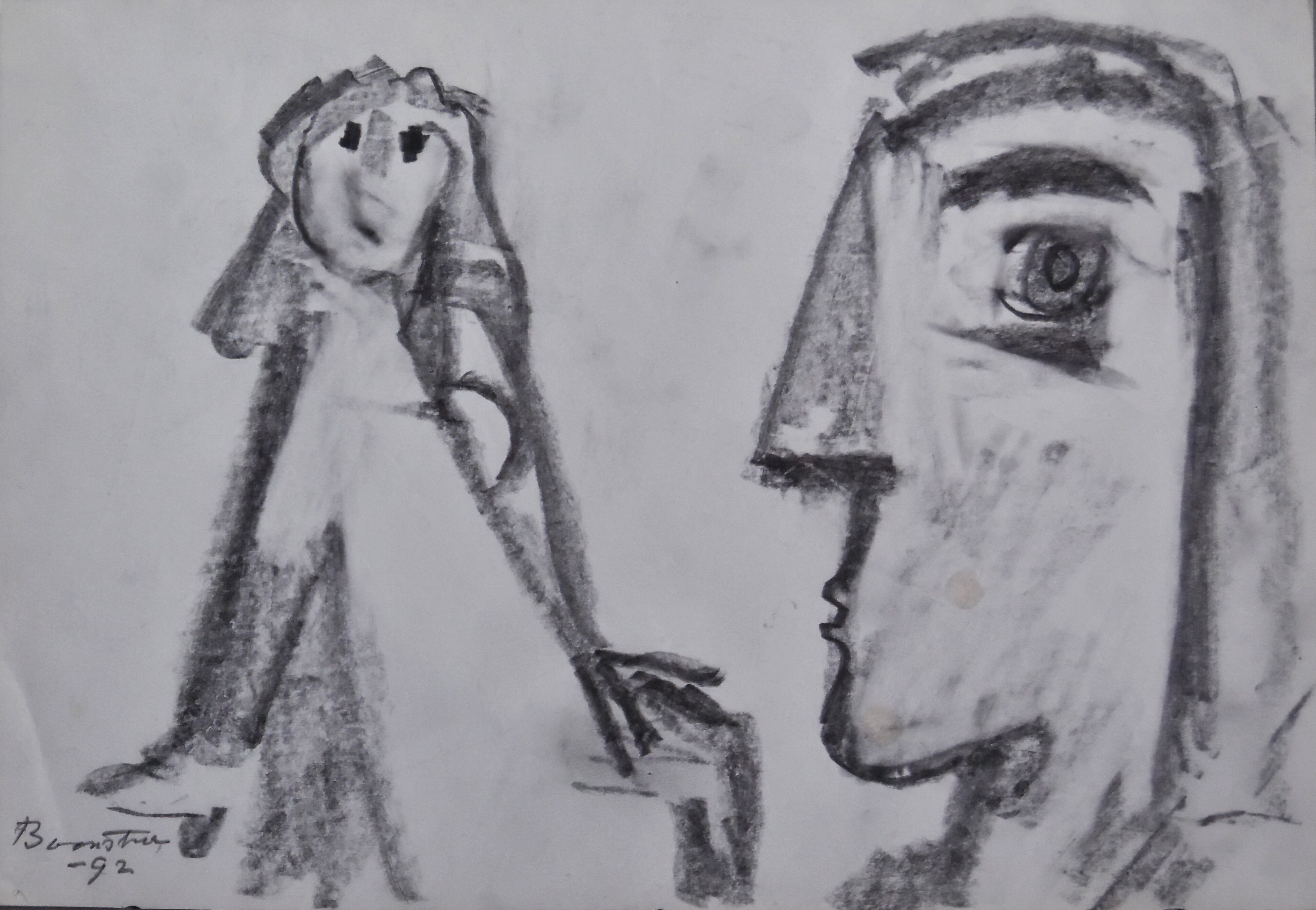 Original abstract drawings by KLAAS BOONSTRA