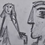 Original abstract drawings by KLAAS BOONSTRA