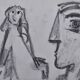 Original abstract drawings by KLAAS BOONSTRA
