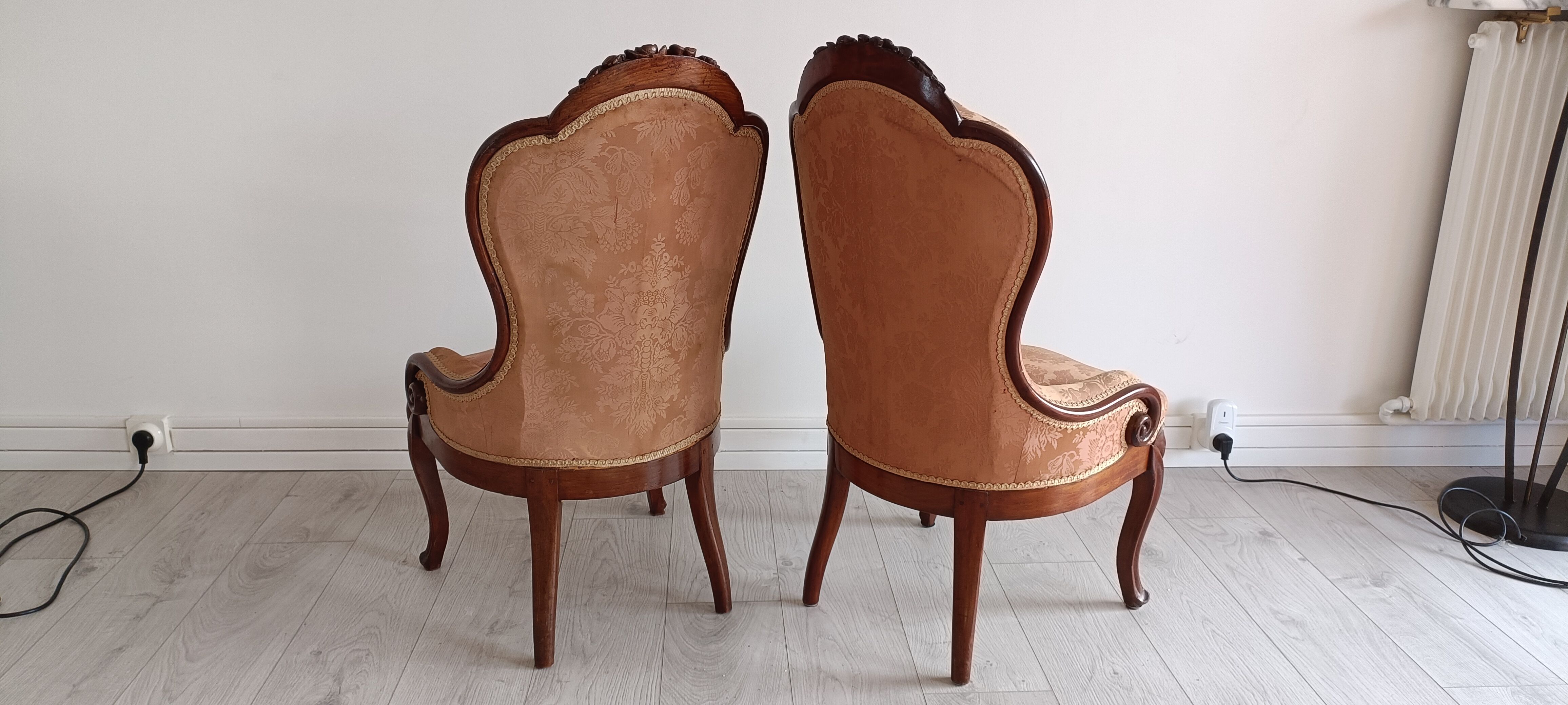 Paire de chaises Louis Philippe acajou