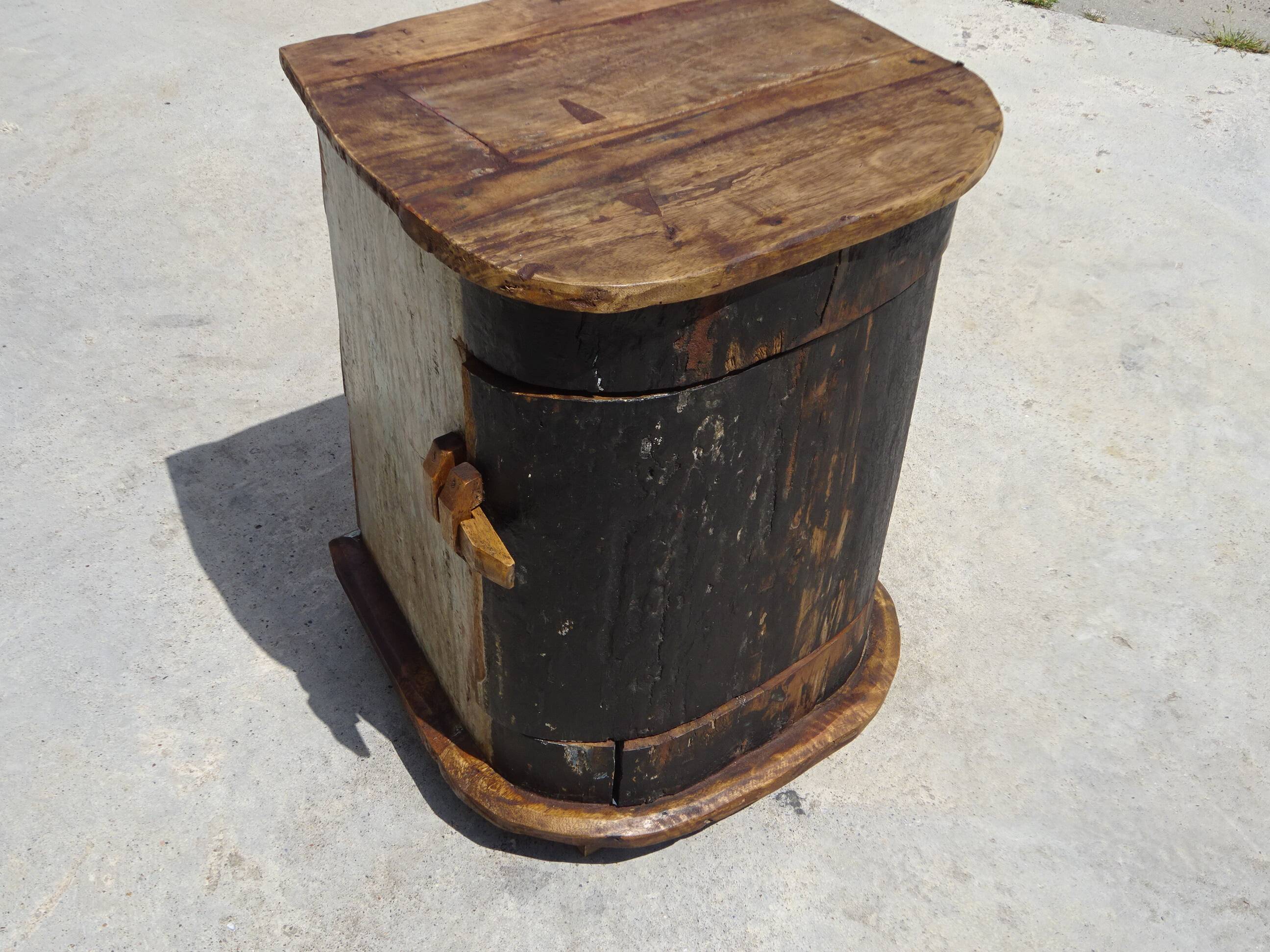 Small wooden canoe furniture, solid teak