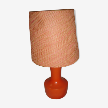 Lampe de chevet en bois orange de 1970