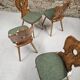 Lot 4 chaises auberge bistrot 1970"