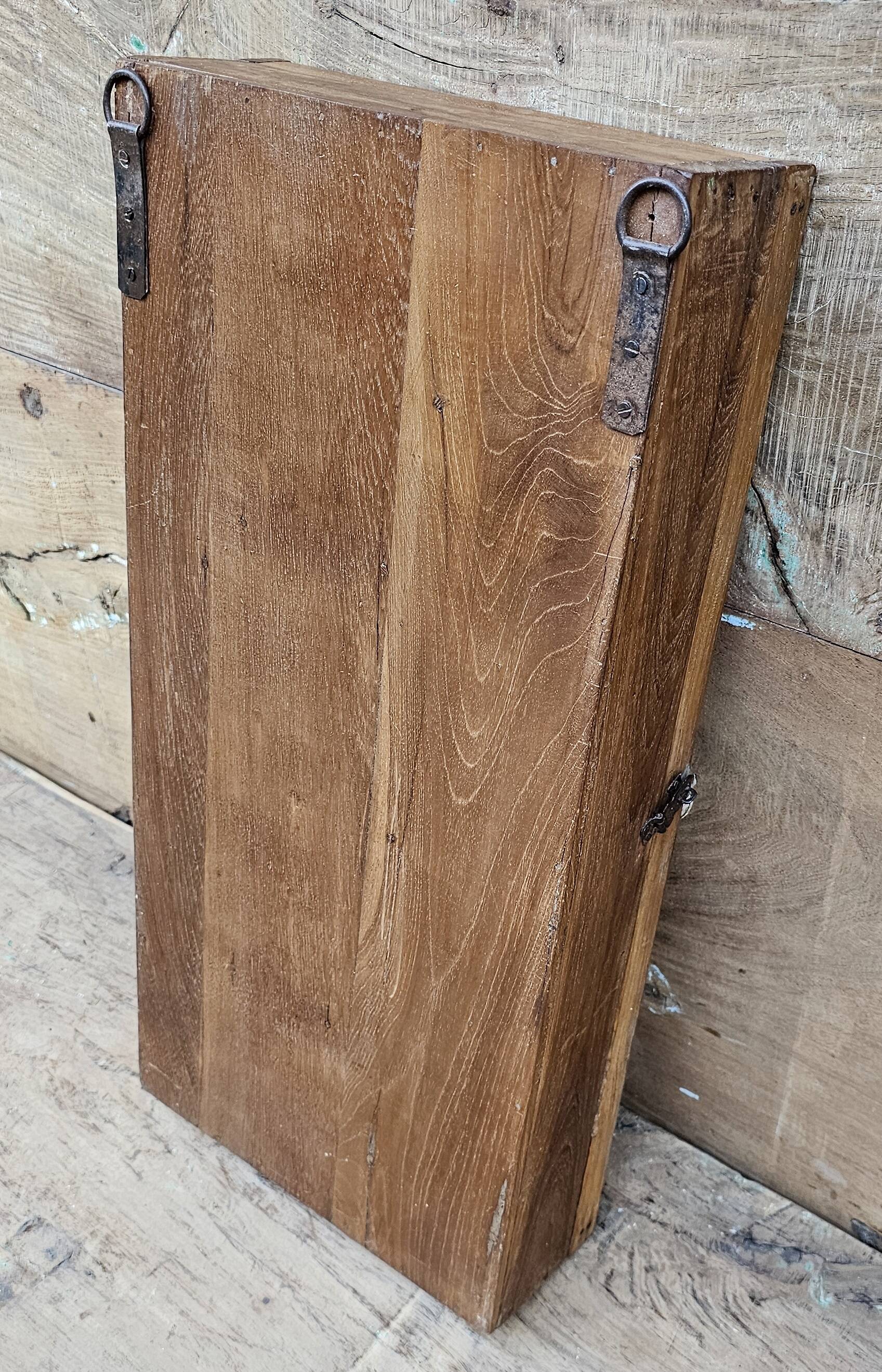 Old Burmese teak wall display case