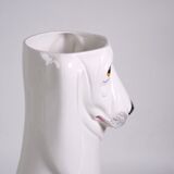 Umbrella holder ceramic dog design italy