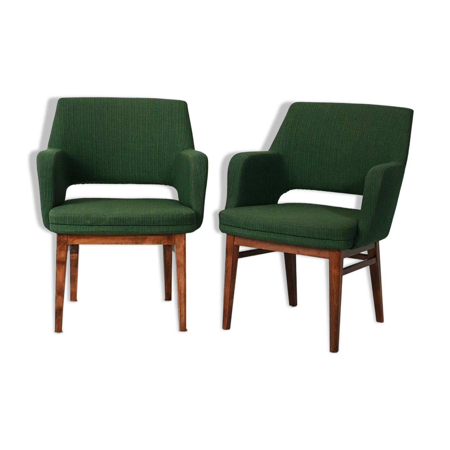 Pair of Green Oslosund armchairs by Kinnarps, 1950s