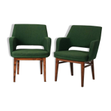 Pair of Green Oslosund armchairs by Kinnarps, 1950s