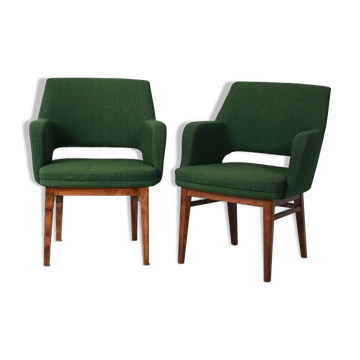 Pair of Green Oslosund armchairs by Kinnarps, 1950s
