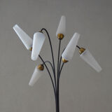 1950's Vintage 6-Shade Tripod Floor Lamp