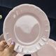 Title: 8 vintage Salins flat plates in powder pink – Ø 25.7 cm