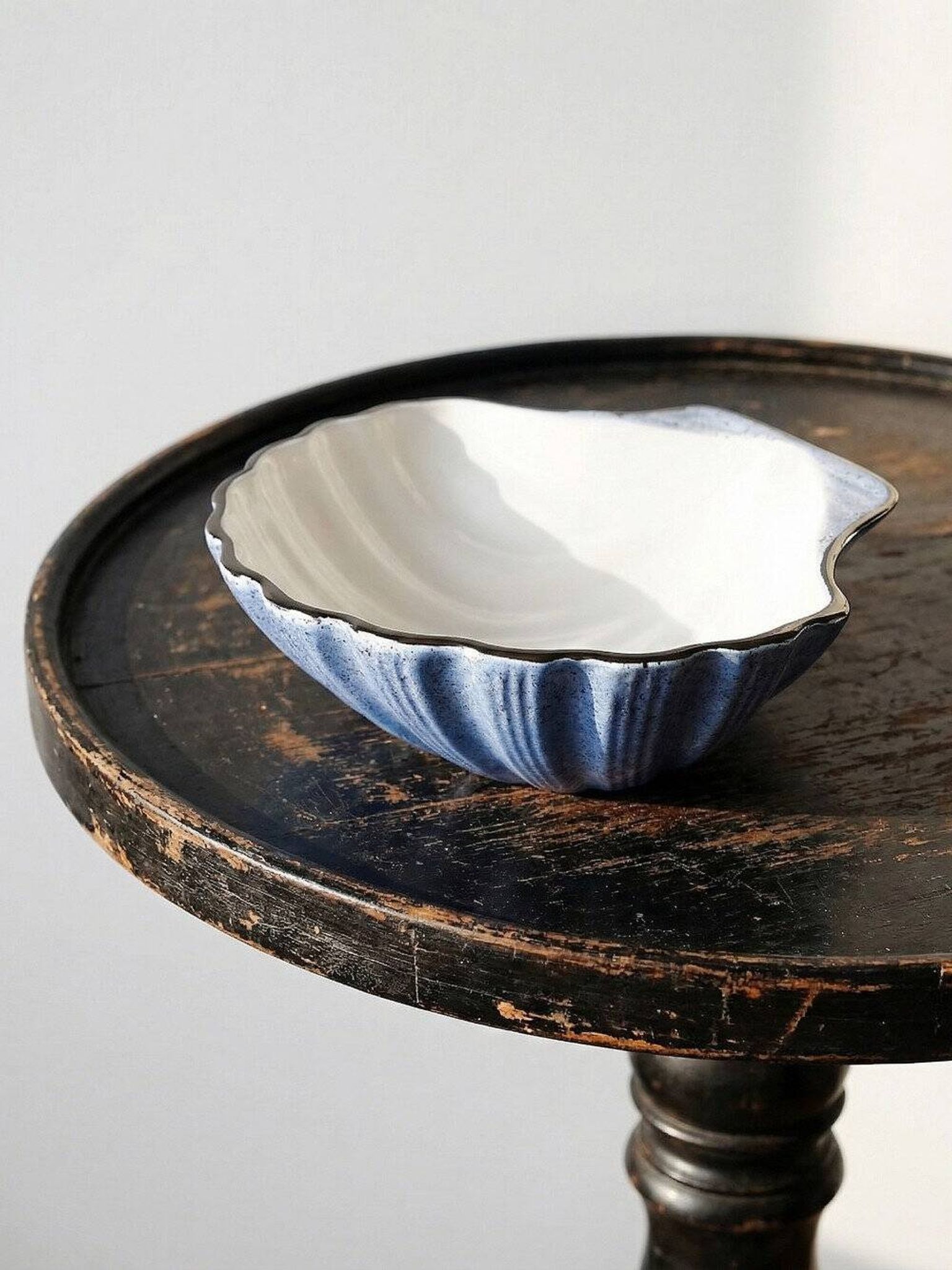 Rare large vintage 1980s ceramic scallop shell trinket tray by Christian Dior