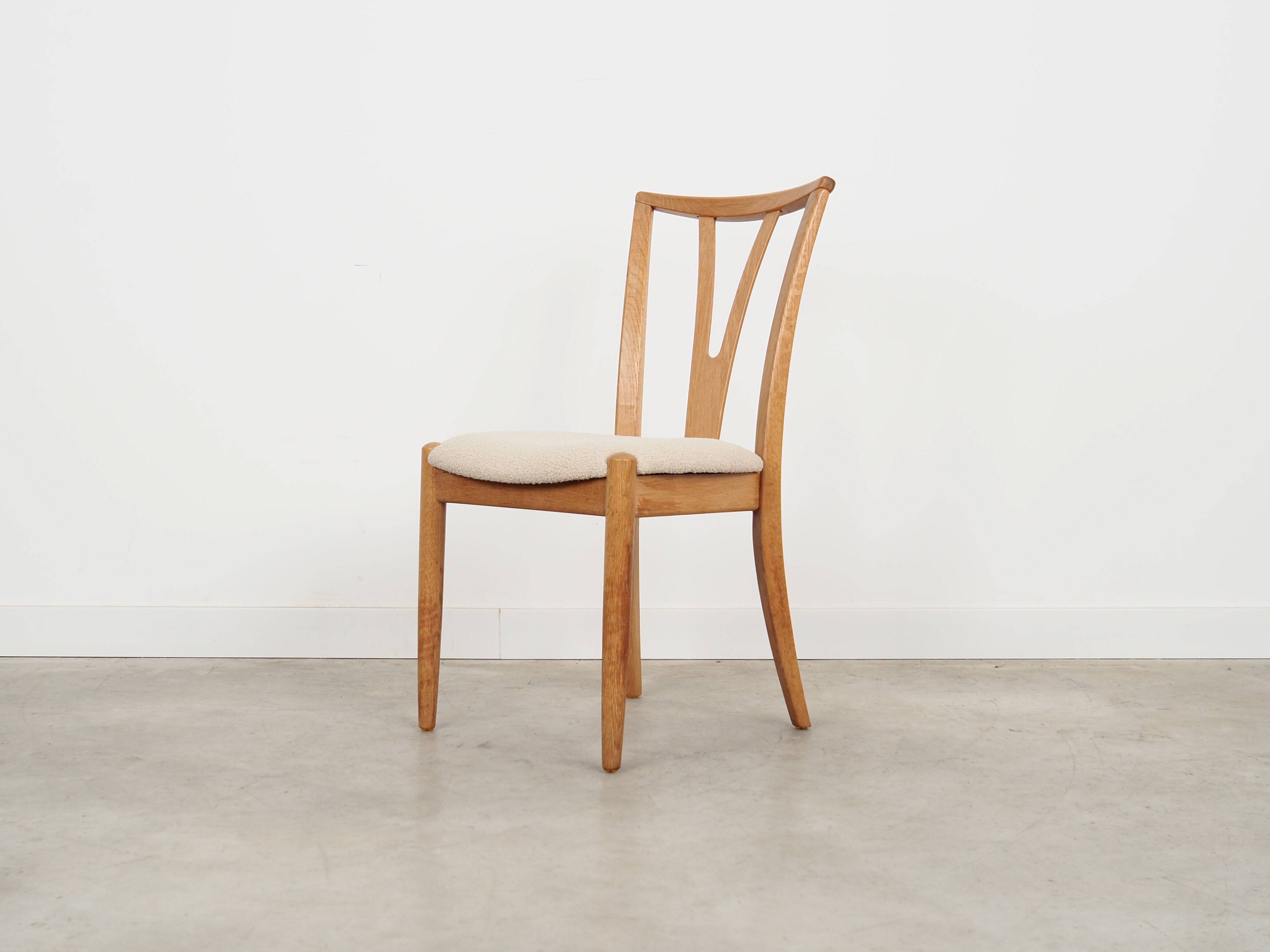 Ensemble de six chaises en frêne, design danois, années 1970, production : Danemark