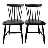 Pair of Swedish wooden chairs Swen Eric Fryklung 1950