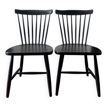 Pair of Swedish wooden chairs by Swen Éric Fryklung 1950