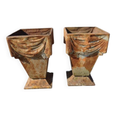 Pair of cast iron vases from 1900 in Charleville - Mézières