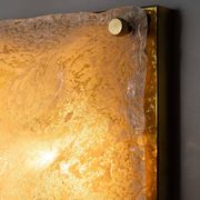 Sculptural Murano ice glass wall lamp, Italy 1970