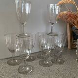 6 verres à vin cristal