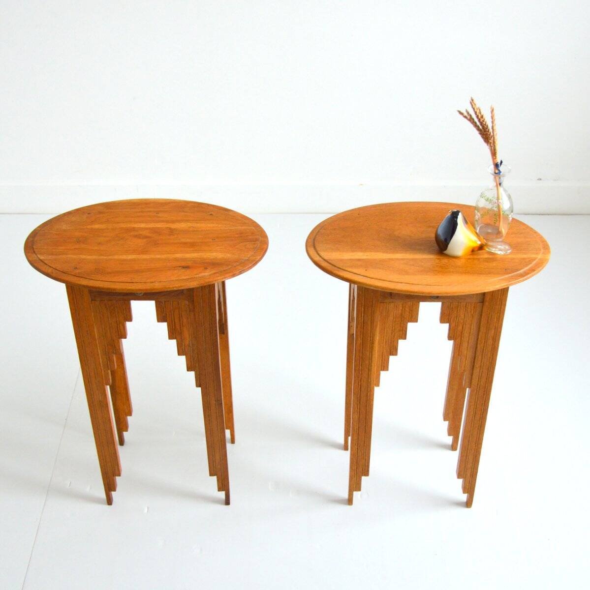 Pair of Art Deco bedside tables / Consoles 1930