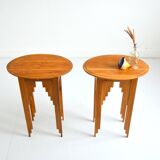 Pair of Art Deco bedside tables / Consoles 1930