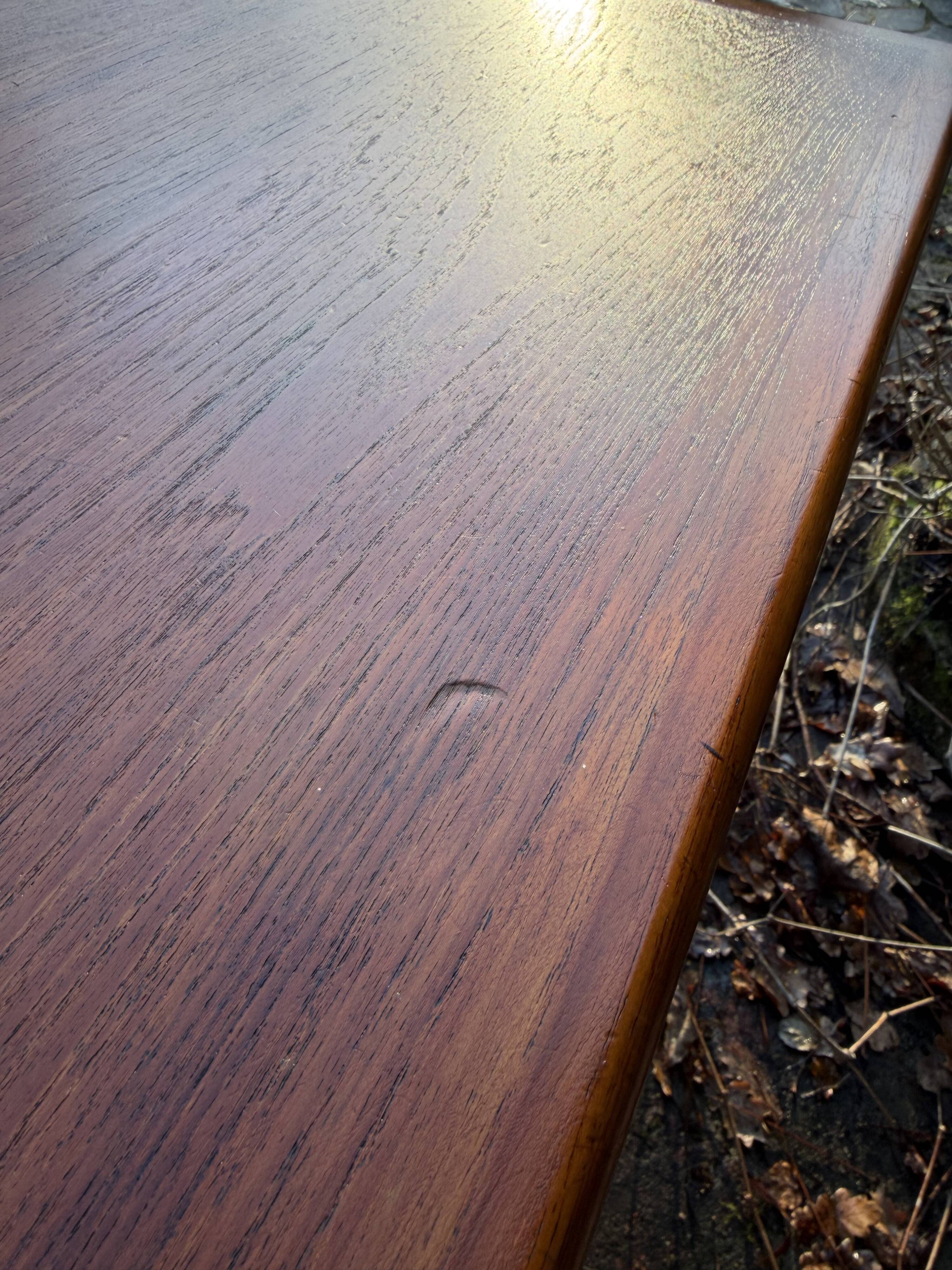 Danish teak desk Gunni Omann no. 75 from the 1960s.