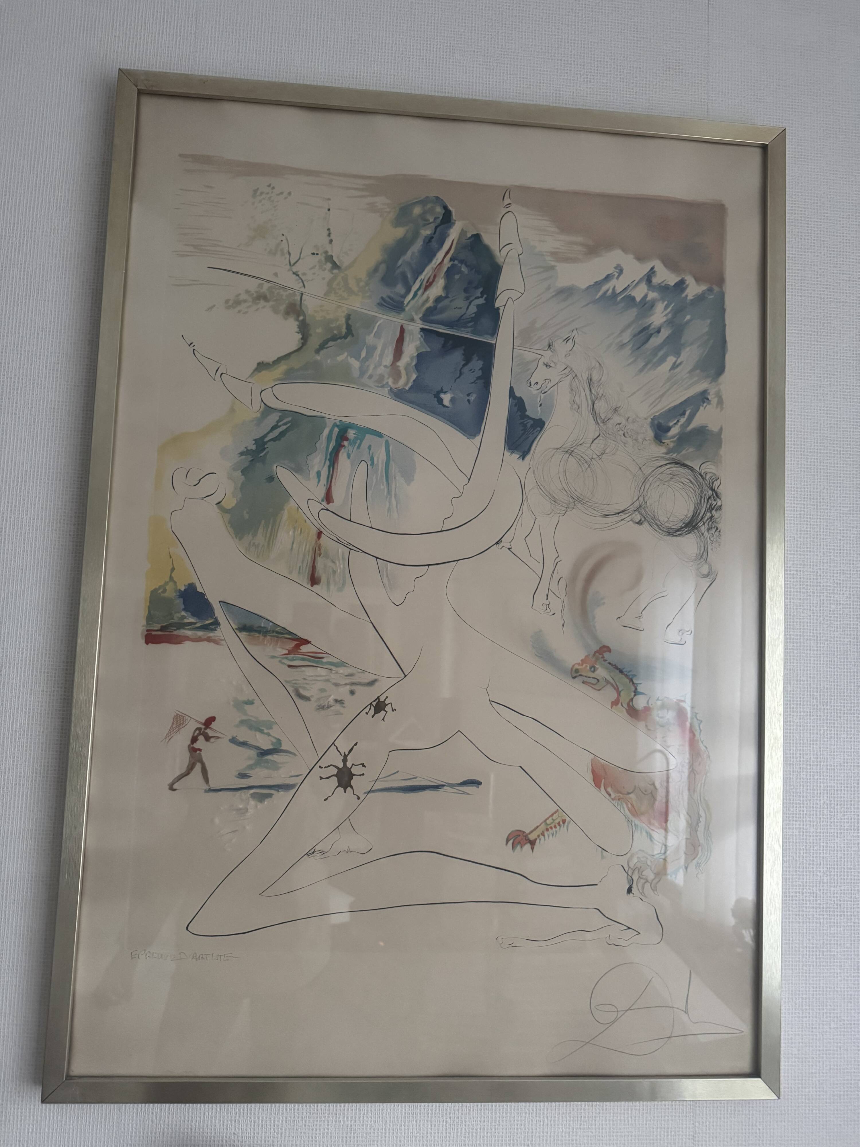 Tableau Dali lithographie signée