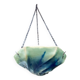 Plant holder, hanging planter from the 50s in glazed stoneware