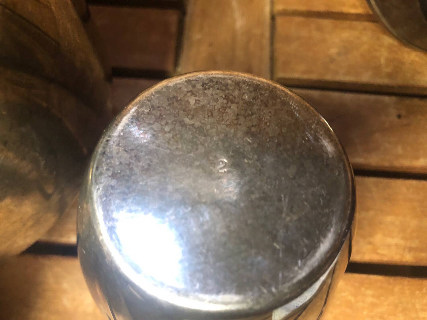 Old art deco coffee tea service silver metal & vintage black wood handles #a591