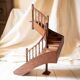 Model of an old wooden staircase, craftsmanship work.