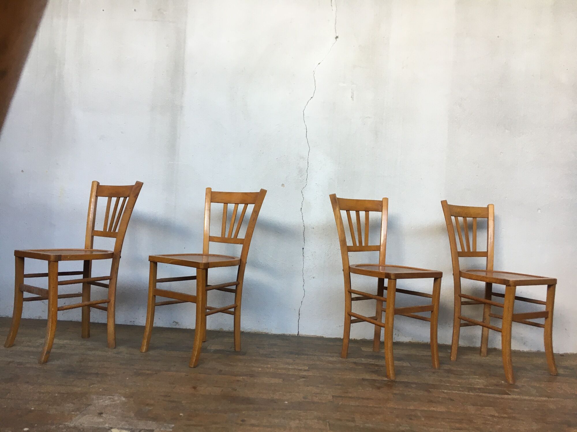 Série de 6 chaises bistrot Baumann troquet brasserie parisienne