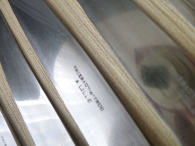 box of 12 table knives and 12 cheese knives Thiebaut Astruc de Lille