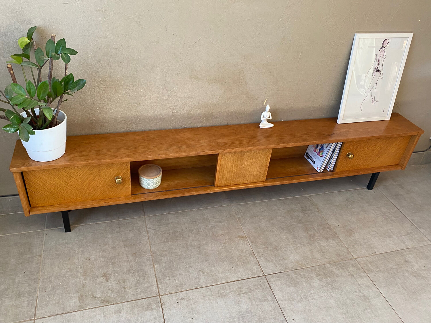 Vintage wooden sideboard (shallow)