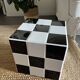 Cube coffee table in tile mosaic.